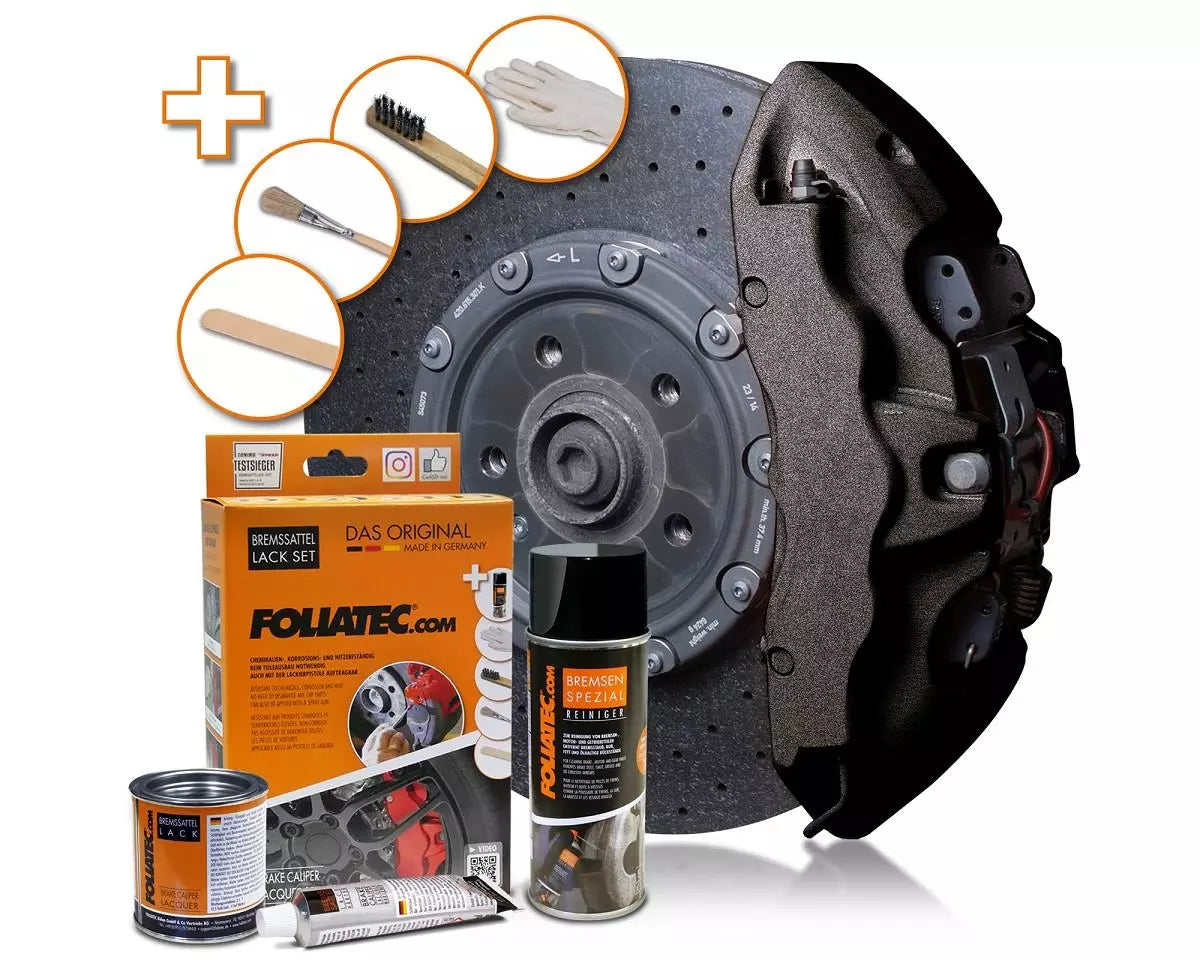 Foliatec Brake Caliper Lacquer Set - Carbon Metallic