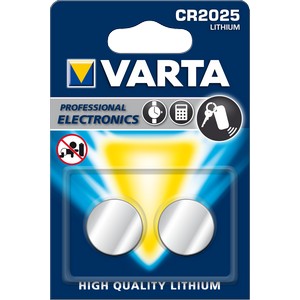 VARTA Lithium CR2025 3V 2-Pakning