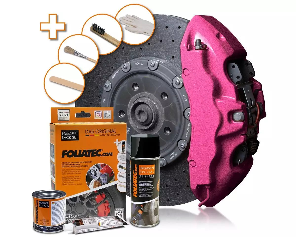 Foliatec Brake Caliper Lacquer Set - Candy Pink