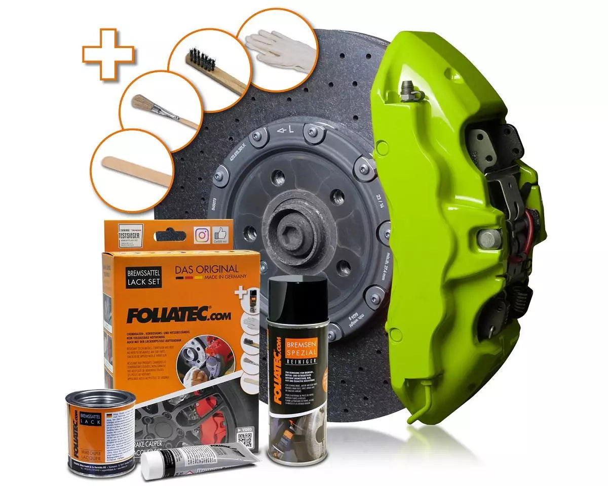 Foliatec Brake Caliper Lacquer Set - Toxic Green