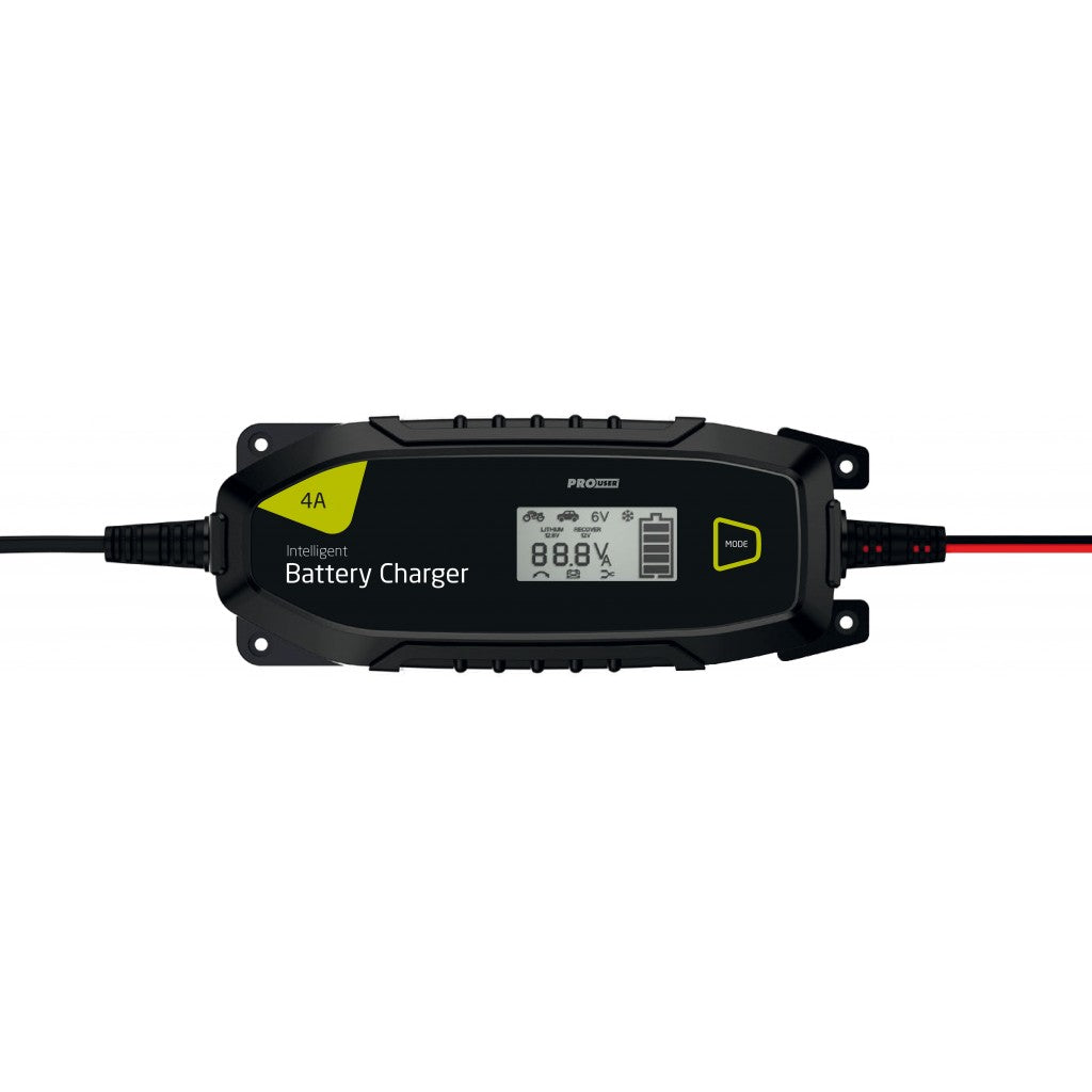 PROUSER Elektronisk Batterilader IBC4000 6V/12V 4A - Garasjekos.no